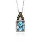 Le Vian® 14K Vanilla Gold Sea Blue Aquamarine®, Chocolate Diamond® And Vanilla Diamond™ Pendant