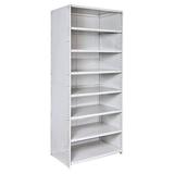 Hallowell MedSafe Antimicrobial Knock-Down Hi-Tech 8 Shelf Shelving Unit Starter Wire/Metal in White, Size 87.0 H x 36.0 W x 12.0 D in | Wayfair