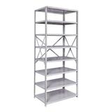 Hallowell MedSafe Antimicrobial Knock-Down Hi-Tech 7 Shelf Shelving Unit Starter Wire/Metal in White, Size 87.0 H x 36.0 W x 12.0 D in | Wayfair