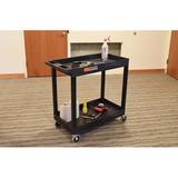 Luxor E Series Utility Cart Plastic in Black, Size 32.25 H x 18.11 W x 18.0 D in | Wayfair EC11-B