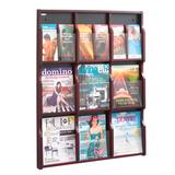 Safco Products Company 38.25" H Acrylic Brochure & Pamphlet Rack Acrylic in Brown/Red, Size 38.25 H x 29.75 W x 2.5 D in | Wayfair SAF5702MH
