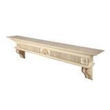Pearl Mantels The Devonshire Fireplace Shelf Mantel, Rubber in White/Brown, Size 16.75 H x 60.0 W x 10.0 D in | Wayfair 416-60