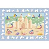 White Indoor Area Rug - Fun Rugs Olive Sand Castle Beige Area Rug Nylon in White, Size 58.0 H x 39.0 W x 0.25 D in | Wayfair OLK-050 3958
