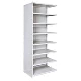 Hallowell MedSafe Antimicrobial Knock-Down Hi-Tech 8 Shelf Shelving Unit Starter Wire/Metal in White, Size 87.0 H x 36.0 W x 12.0 D in | Wayfair