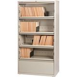 Lorell Fortress Receding Lateral Files Open Filing Unit Metal in Brown, Size 68.6 H x 36.0 W x 18.6 D in | Wayfair 43512