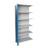 Hallowell H-Post High Capacity Closed Style 5 Shelf Shelving Unit Add-on in Blue/Gray, Size 87.0 H x 18.0 D in | Wayfair AH5521-1807PB