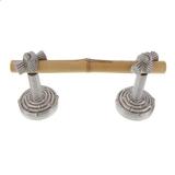 Vicenza Designs Palmaria Knot Spring Wall Mount Toilet Paper Holder Metal, Size 2.6 H x 8.5 W x 4.62 D in | Wayfair TP9008S-SN