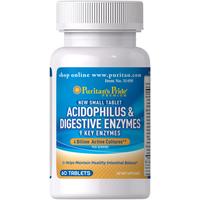 Puritan's Pride 2 Pack of Acidophilus & Digestive Enzymes-60-Tablets