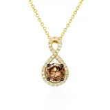 Le Vian® Chocolate Diamond® And Vanilla Diamond™ Pendant In 14K Honey Gold