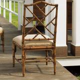 Tommy Bahama Home Island Estate Ceylon Solid Wood Dining Chair Wood/Upholstered/Fabric in Brown, Size 40.75 H x 22.5 W x 23.75 D in | Wayfair