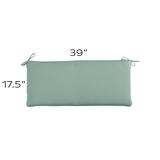 Replacement Bench Cushion - 39x17.5 Canopy Stripe Kiwi/Sand Sunbrella - Ballard Designs