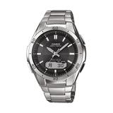 Casio Men's Wave Ceptor Stainless Steel Analog & Digital Atomic Watch - WVAM640D-1A, Grey
