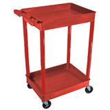 Luxor Tuffy Utility Cart Plastic in Red, Size 38.5 H x 24.0 W x 18.0 D in | Wayfair RDSTC11RD