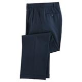 Men's Personal Choice® Poly/Wool Blend Suit Pants - Pleated Front, Navy Blue 34 L