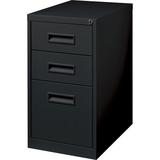 Lorell 3-Drawer Box/Box/File Mobile Pedestal Files Metal/Steel in Black, Size 28.0 H x 15.0 W x 23.0 D in | Wayfair 67737