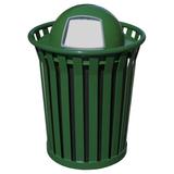 Witt Wydman Receptacle 36 Gallon Swing Top Trash Can Stainless Steel in Gray, Size 41.0 H x 28.5 W x 28.5 D in | Wayfair WC3600-DT-SLV