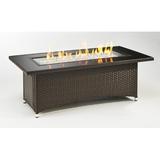 The Outdoor GreatRoom Company Montego 23.5" H x 59.25" W Outdoor Fire Pit Table w/ Lid in White, Size 23.5 H x 59.25 W x 30.0 D in | Wayfair
