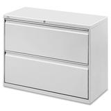 Lorell Fortress 2-Drawer Lateral Filing Cabinet Metal/Steel in Gray, Size 28.0 H x 42.0 W x 18.63 D in | Wayfair 60439