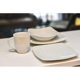 Red Vanilla 16 Piece Dinnerware Set, Service for 4 Ceramic/Earthenware/Stoneware in White | Wayfair HN700-016