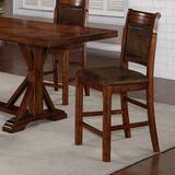 Wildon Home® 24" Counter Stool Wood/Upholstered in Brown, Size 45.0 H x 21.25 W x 22.5 D in | Wayfair KLFD1039 20474184