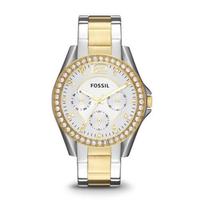 Fossil Womens Riley Silver And Gold ttone Watch