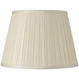 Eggshell Box Pleat Silk Shade 6x10x7 (Spider)