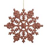 Vickerman 21450 - 4" Mocha Glitter Snowflake Christmas Tree Ornament (24 pack) (M101416)