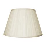 Eggshell Euro Box Pleat Silk Empire Shade 8x12x8 (Spider)