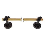 Vicenza Designs Palmaria Knot 30" Wall Mounted Towel Bar Wood/Metal in Brown | Wayfair TB8008-30-OB