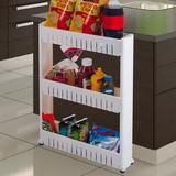Everyday Home Kitchen Cart in White, Size 28.0 H x 19.5 W x 5.0 D in | Wayfair 82-3LSS