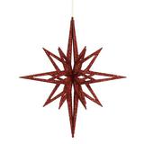 Vickerman 34325 - 16" Red 3D Glitter Star Christmas Tree Ornament (M148303)