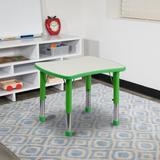 Flash Furniture 26.63" x 21.88" Rectangular Activity Table Plastic/Metal, Size 23.5 H x 26.625 W x 21.875 D in | Wayfair