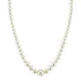 "1928 Graduated Simulated Pearl Necklace, Women's, Size: 18"", White"