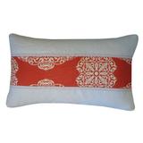 Jiti Medallion Cotton Lumbar Pillow Down/Feather/Cotton in Brown, Size 12.0 H x 26.0 W in | Wayfair 1226/MED-PCS-RST