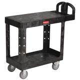 RUBBERMAID COMMERCIAL FG450500BLA Plastic Utility Cart with Deep Lipped & Flush