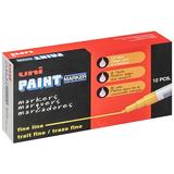 UNI-PAINT 63705 Permanent Paint Marker, Fine Tip, Yellow Color Family, Paint