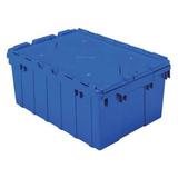 AKRO-MILS 39085BLUE Blue Attached Lid Container, Plastic, Steel Hinge