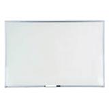 ZORO SELECT 1NUP9 24"x36" Melamine Whiteboard, Aluminum Frame