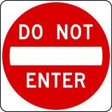 LYLE R5-1-12HA Do Not Enter Traffic Sign, 12 in H, 12 in W, Aluminum, Square,