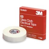 3M 69-3/4"X66' Glass Cloth Electrical Tape, 69, Scotch, 3/4 in W x 66 ft L, 7