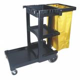 RUBBERMAID COMMERCIAL FG617388BLA Janitor Cleaning Cart with Zip Bag, 24 gal