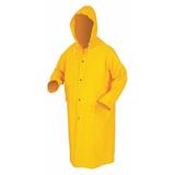 MCR SAFETY 200CS Raincoat w/ Detachable Hood,Yellow,S
