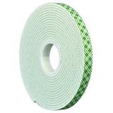 3M 4032 3M 4032 Double Coated Foam Tape 1" x 5yd, White, 1/32" thick