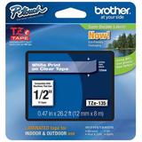 BROTHER TZe135 Adhesive TZ Tape (R) Cartridge 0.47"x26-1/5ft., White/Clear