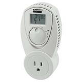 DAYTON 15F626 Portable Heating Thermostat, Open on Rise, 5 Degrees to 35