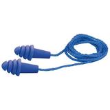 DELTA PLUS EP-411 Reusable Corded Ear Plugs, Flanged Shape, 25 dB, 100 Pairs,