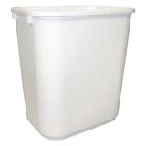 TOUGH GUY 12X227 7 gal. Plastic Rectangular Wastebasket, White