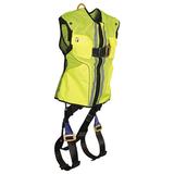 FALLTECH G7015LXL Full Body Harness, Vest Style, L/XL, Polyester, Lime