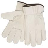MCR SAFETY 3211XXXL Leather Palm Gloves,Shirred Cuff,3XL,PR