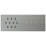 Flow Wall Starter Hook & Panel Set 36" H x 96" W Kit Plastic/Steel in Gray, Size 36.0 H x 96.0 W x 9.0 D in | Wayfair FWS-4812-6SB11